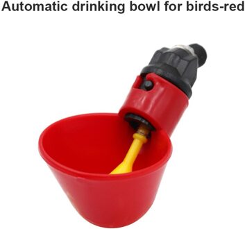 Rode Automatische Kopjes Water Feeder Drinker Kip Waterer Pluimvee Pluimvee Drinkwater Systeem Dierbenodigdheden 01
