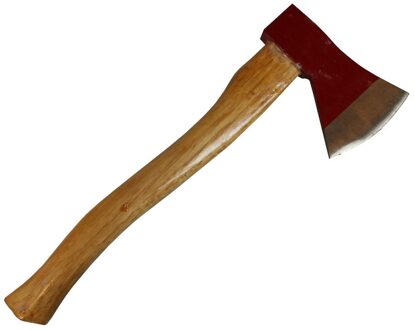 Rode bijl met houten steel 600 gram 36 cm - Bijlen Zwart