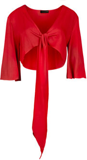 Rode Bolero Top - maat L Rood
