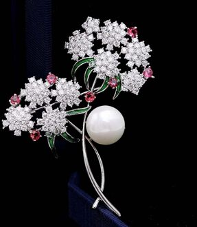 Rode Bomen Broche Bloem Broche Pin Jas Accessoires In Doos Pakket Jaar Cadeau Voor Vrouwen