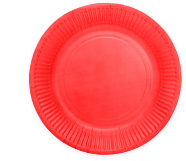 Rode borden 23cm FSC (8st) Rood - Zalm