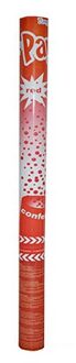 Rode confetti kanon 60 cm - Confetti Rood