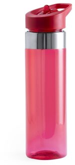 Rode drinkfles/waterfles RVS 650 ml
