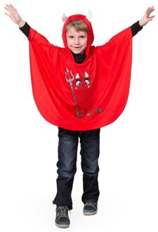 Rode duivel verkleed cape voor kinderen