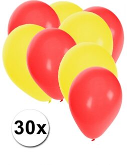 Rode en gele ballonnen 30 stuks - Ballonnen Multikleur