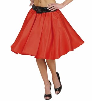 Rode fifties rok met petticoat voor dames - XL