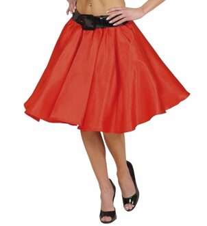 Rode fifties rok met petticoat voor dames