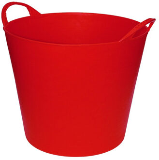 Rode flexibele opbergmand / emmer 25 liter - Wasmanden Rood