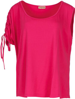 Rode Fuchsia Asymmetrische Top - maat S Rood