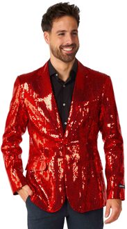 Rode Glamour Colbert Pailletten Rood Heren Rood - Zalm