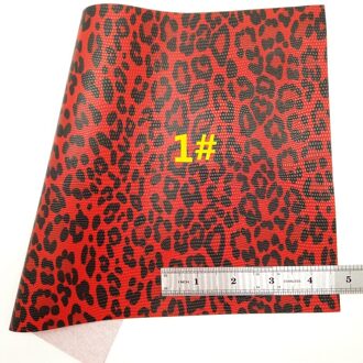 Rode Glitter Leer, Camouflage Luipaard Gedrukt Glitter Stof, litchi Kunstleer Lakens A4 21X29Cm Twinkling Ming KM239