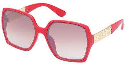 Rode Hars Zonnebril - maat Rood