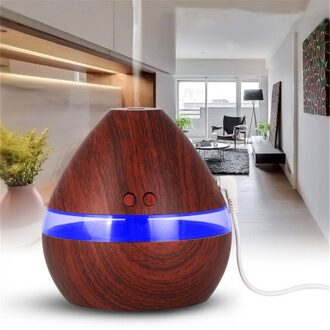 Rode Houtnerf Mini Verneveling Luchtbevochtiger Luchtzuivering Aroma Essentiële Olie Diffuser Led Aroma Aromatherapie Luchtbevochtiger