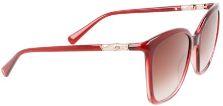 Rode Injectie Zonnebril Rood - One Size