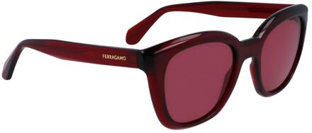 Rode Injectie Zonnebril Rood - One Size