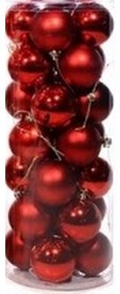 Rode kerstballen 28 stuks 6 cm - Kerstbal Rood