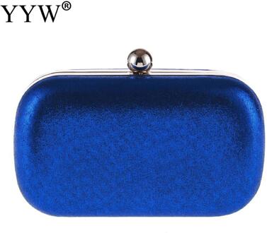 Rode Kleur Mini Wedding Party Handtas Vrouwen Purse Evening Banket Bruid Clutch Bags Met Ketting Bruiloft Tassen Bolsa Feminina blauw
