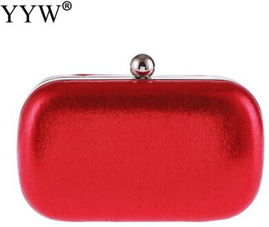 Rode Kleur Mini Wedding Party Handtas Vrouwen Purse Evening Banket Bruid Clutch Bags Met Ketting Bruiloft Tassen Bolsa Feminina rood