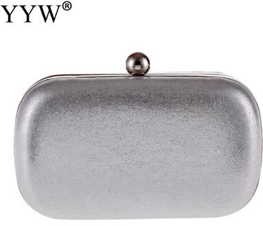 Rode Kleur Mini Wedding Party Handtas Vrouwen Purse Evening Banket Bruid Clutch Bags Met Ketting Bruiloft Tassen Bolsa Feminina zilver