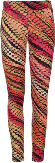 Rode legging met meerkleurige print Rood - EU 38 / UK 10