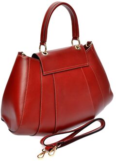 Rode Leren Tas - maat Rood