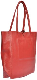 Rode Leren Tas - maat Rood