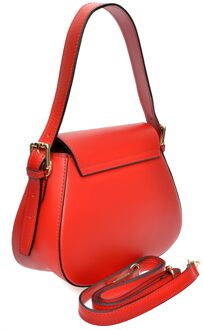 Rode Leren Tas - maat Rood