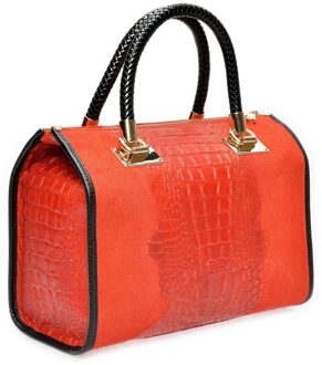 Rode Leren Tas Rood