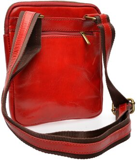 Rode Leren Tas Rood