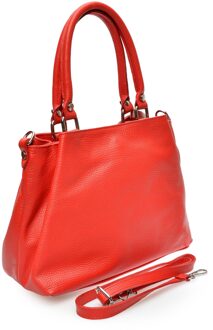 Rode Leren Tas Rood