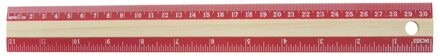 Rode liniaal 30 cm Rood
