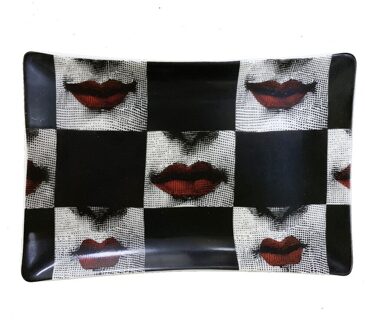 Rode Lip Glimlach Stijl Keramische Opslag Lade Sieraden Display Plaat Dessert Fruit Cake Tray Woondecoratie Organizer 6