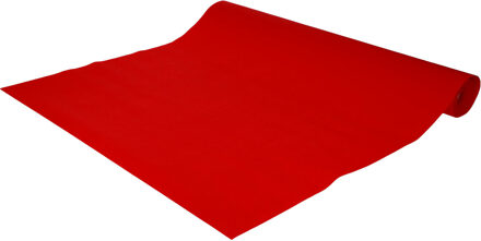 Rode loper - 450 x 50 cm - polyester vilt - gala/bruiloft/red carpet feesten Rood