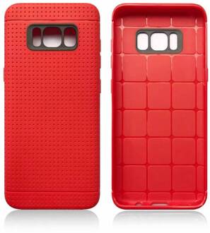 Rode met putjes flexibel hoesje voor de Samsung Galaxy S8