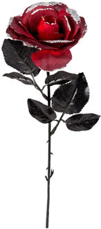 Rode met zwarte roos decoratie - Decoratie > Sfeerdecoratie