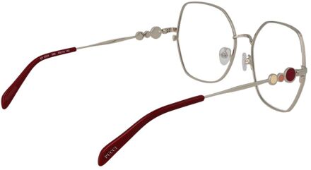 Rode Metalen Bril (Monturen) - maat Rood