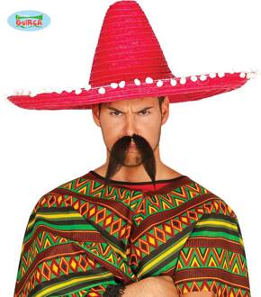Rode Mexicaanse Sombrero 60cm Rood - Zalm