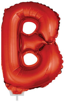 Rode opblaas letter ballon B folie balloon 41 cm