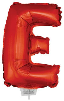 Rode opblaas letter ballon E folie balloon 41 cm