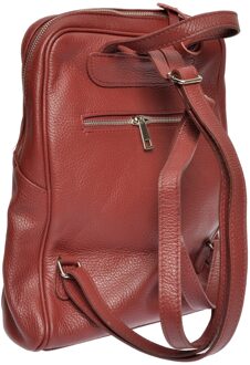 Rode & Paarse Leren Tas Rood en paars - One Size