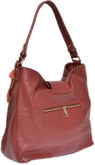 Rode & Paarse Leren Tas Rood en paars