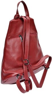 Rode & Paarse Leren Tas Rood en paars