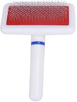 Rode Puppy Kat Haar Grooming Oliejas Kam Gilling Borstel Quick Clean Tool Huisdier Voor Lange En Korte Haar Gilling Borstel gelikter Tool Rood