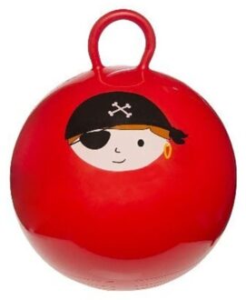 Rode skippybal met piraat 45 cm - Skippyballen Rood