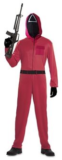 Rode Squid Game Jumpsuit Man Rood - Zalm