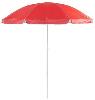 Rode strand parasol van nylon 200 cm - Parasols Rood