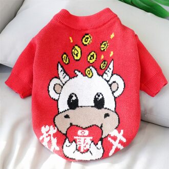 Rode Trui Feestelijke Jaar Huisdier Trui Teddy Bichon Hiromi Schnauzer Yorkshire Kat Puppy Hond Kleding Xl