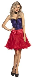 Rode verkleed petticoat rok voor dames 45 cm - rode verkleedkleding rokken