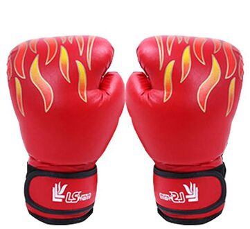 Rode Vlam Hutu Bokshandschoenen Voor Volwassenen En Kinderen Cartoon Sanshou Handschoenen Voor Boksen Training Handschoenen En Vuist Covers Rood