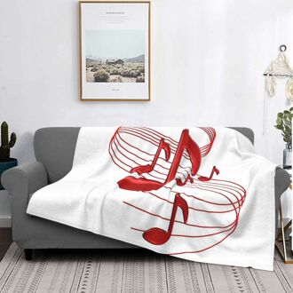 Rode Vloeiende Music Notes Deken Sprei Plaid Sprei Zomer 90 Bed Spreien Super Koning Sprei Zomer 90 Bed 150 x 125cm